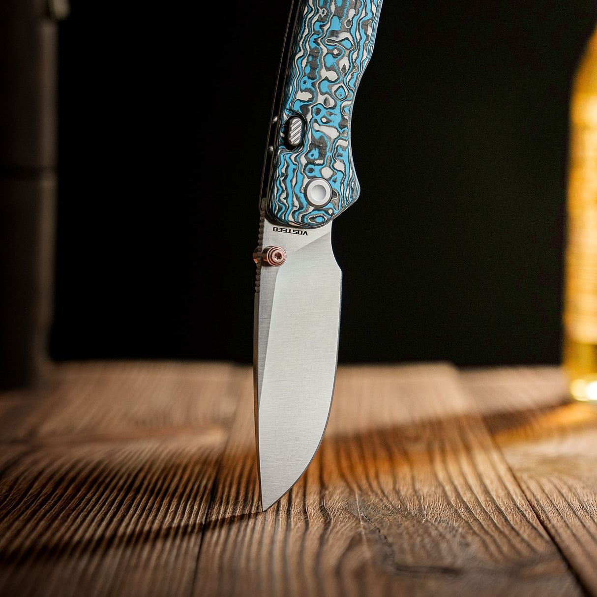 Marten | Blue Carbon Fibre + 154CM - A1609