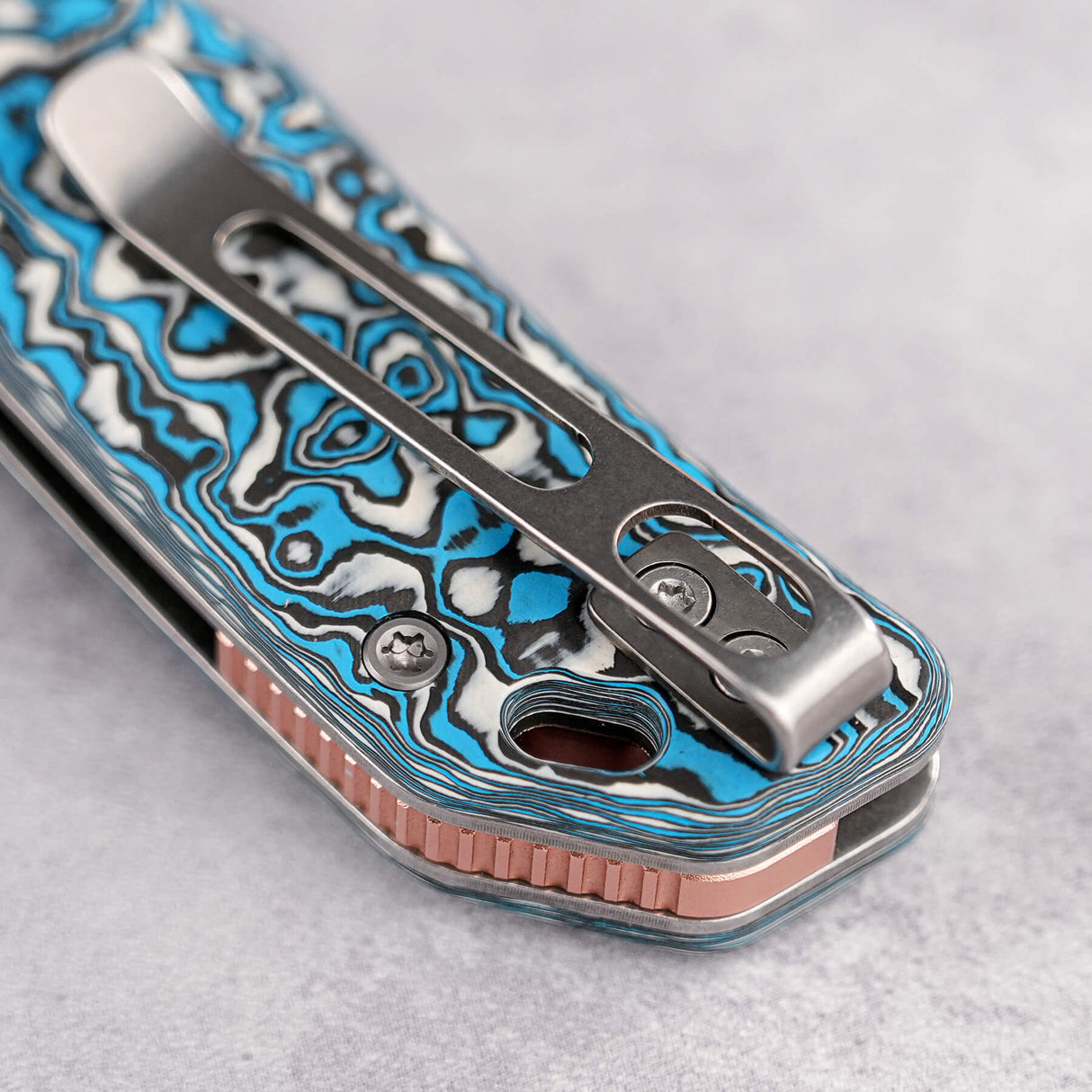 Marten | Blue Carbon Fibre + 154CM - A1609