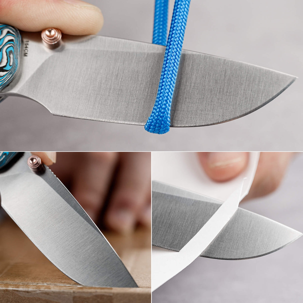Marten | Blue Carbon Fibre + 154CM - A1609