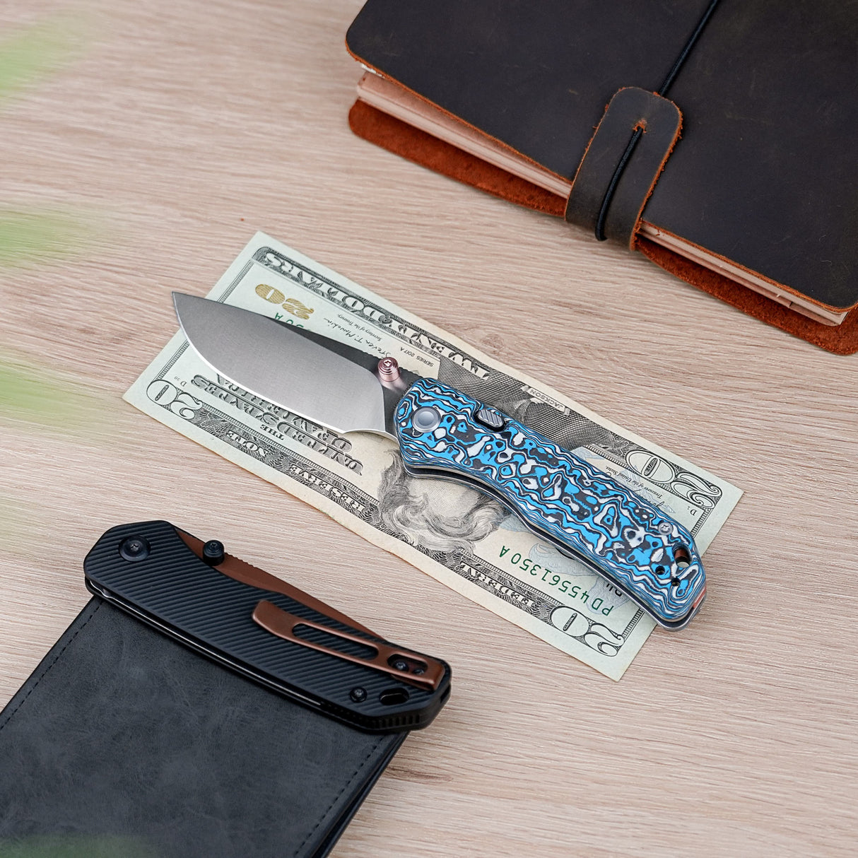 Marten | Blue Carbon Fibre + 154CM - A1609