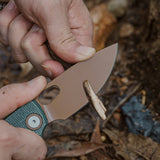 Porcupine | Green Micarta + Copper Dune 14C28N - A2609