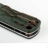 Porcupine | Green Micarta + Copper Dune 14C28N - A2609