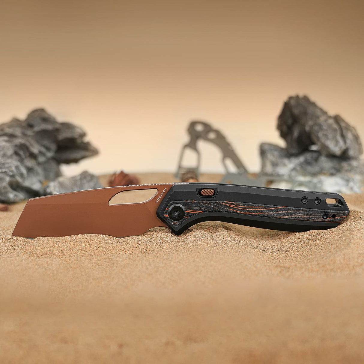 Kroc 329 | Black Aluminium Topo G10 + Copper Dune S35VN - A1810
