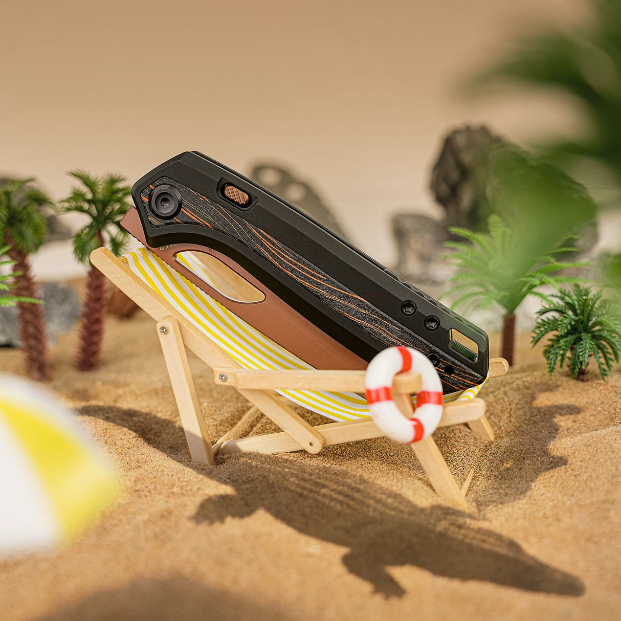 Kroc 329 | Black Aluminium Topo G10 + Copper Dune S35VN - A1810