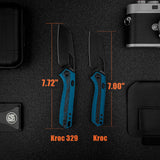 Kroc 329 | Blue Aluminium Topo G10 + Blackwash S35VN - A1811