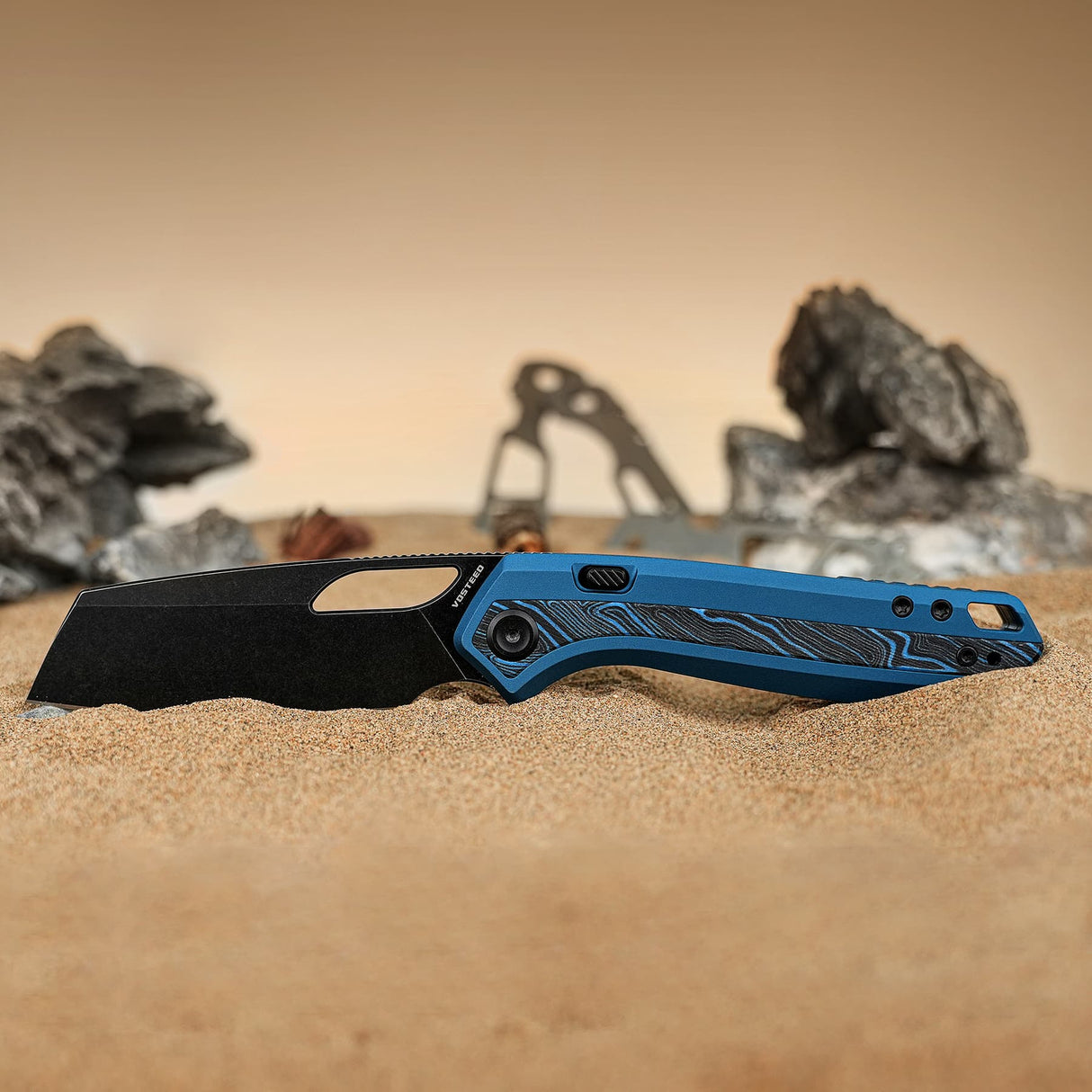 Kroc 329 | Blue Aluminium Topo G10 + Blackwash S35VN - A1811