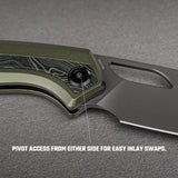 Kroc 329 | Olive Green Aluminium Topo G10 + Destroyer Grey S35VN - A1812