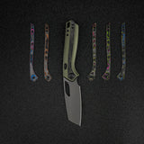 Kroc 329 | Olive Green Aluminium Topo G10 + Destroyer Grey S35VN - A1812