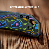 Marten 330 | Neon Topo Carbon Fibre + Blue Stonewash 154CM - A1618