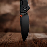 Marten 330 | Black Micarta + Blackwash 14C28N - A1622