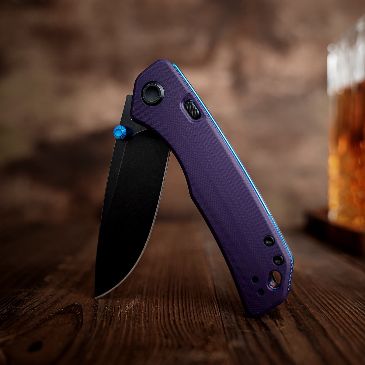 Marten 330 | Purple G10 + Blackwash 14C28N - A1623