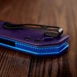 Marten 330 | Purple G10 + Blackwash 14C28N - A1623