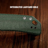 Marten 330 | Green Micarta + Stonewash 14C28N - A1624