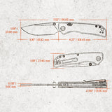 Marten 330 | Green Micarta + Stonewash 14C28N - A1624