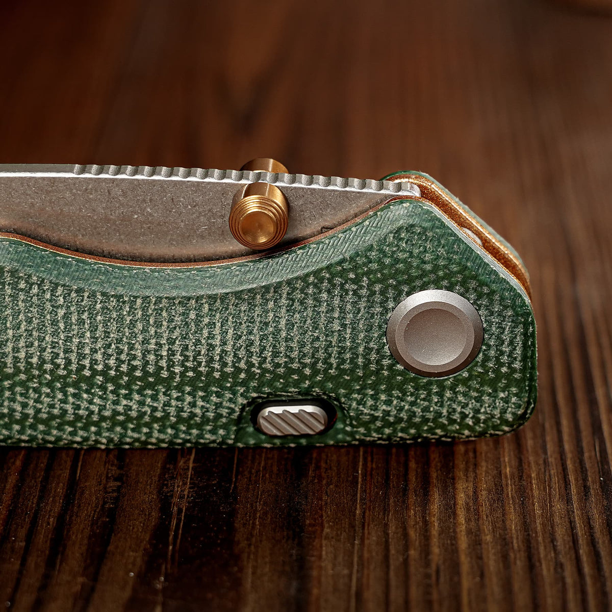 Marten 330 | Green Micarta + Stonewash 14C28N - A1624