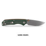 Marten 330 | Green Micarta + Stonewash 14C28N - A1624