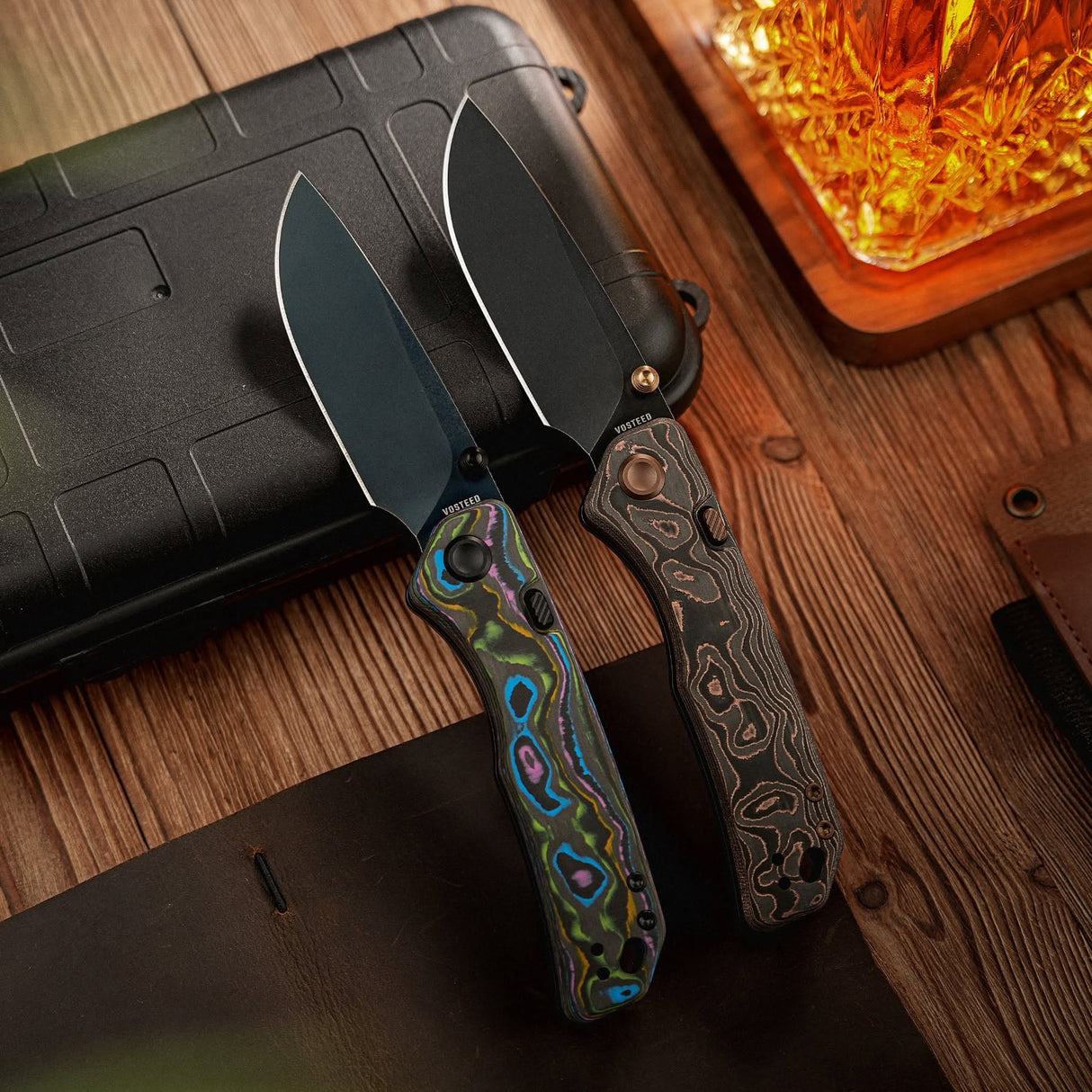 Marten 330 | Copper Carbon Fibre + Blackwash 154CM - A1619