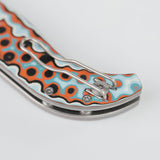 Naga | Coral Orbit Bamboo Micarta + Stonewash S35VN - A3907