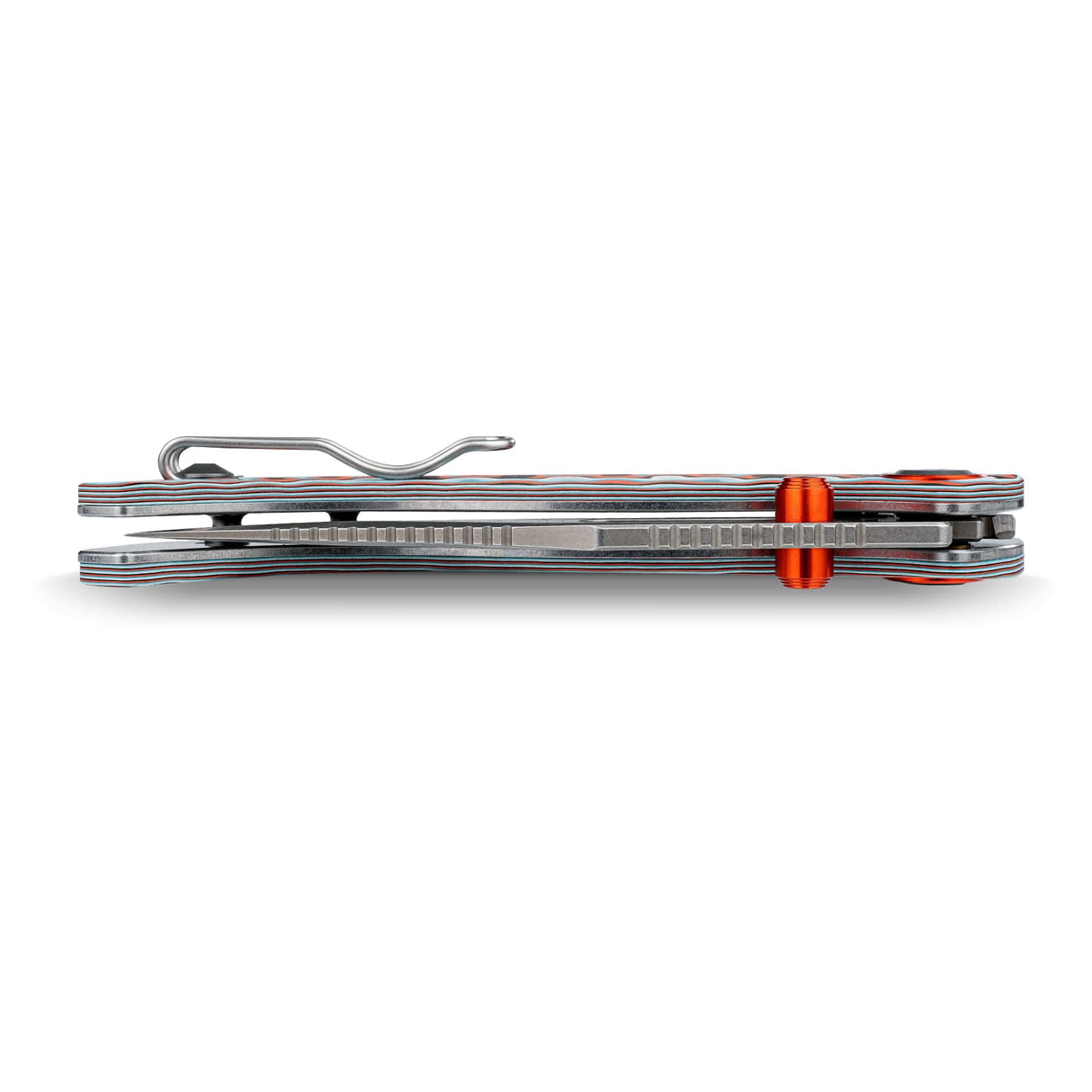 Naga | Coral Orbit Bamboo Micarta + Stonewash S35VN - A3907