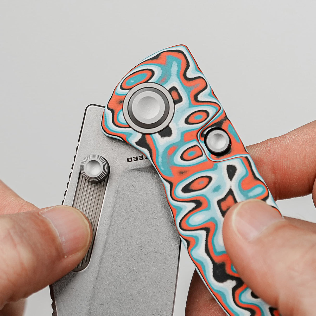 Naga | Canyon Current Bamboo Micarta + Stonewash S35VN - A3908