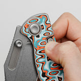 Naga | Canyon Current Bamboo Micarta + Stonewash S35VN - A3908