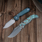 Naga | Canyon Current Bamboo Micarta + Stonewash S35VN - A3908