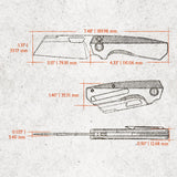 Nip-L | Dark Red/Purple Ti + Blackwashed Elmax - A4204