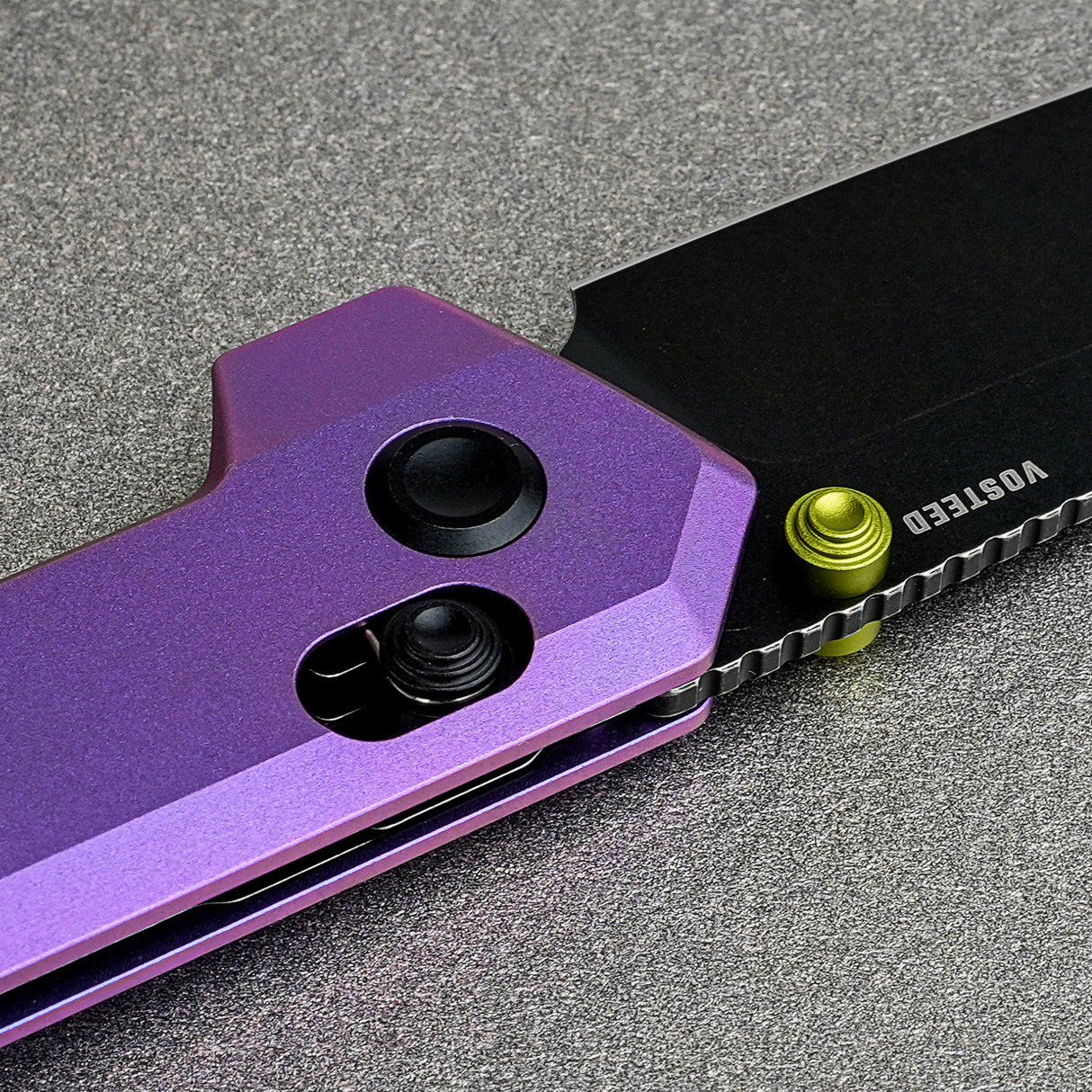 Parallel | Purple Ti + Blackwash 154CM Tanto