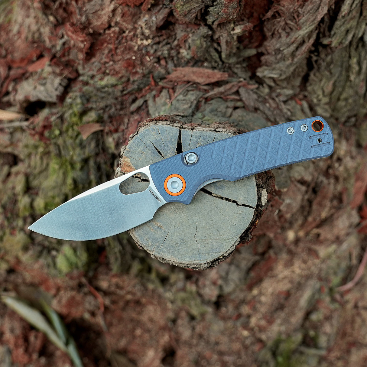 Porcupine | Blue Crosshatch G10 + Satin 14C28N - A2621