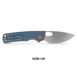 Porcupine | Blue Crosshatch G10 + Satin 14C28N - A2621
