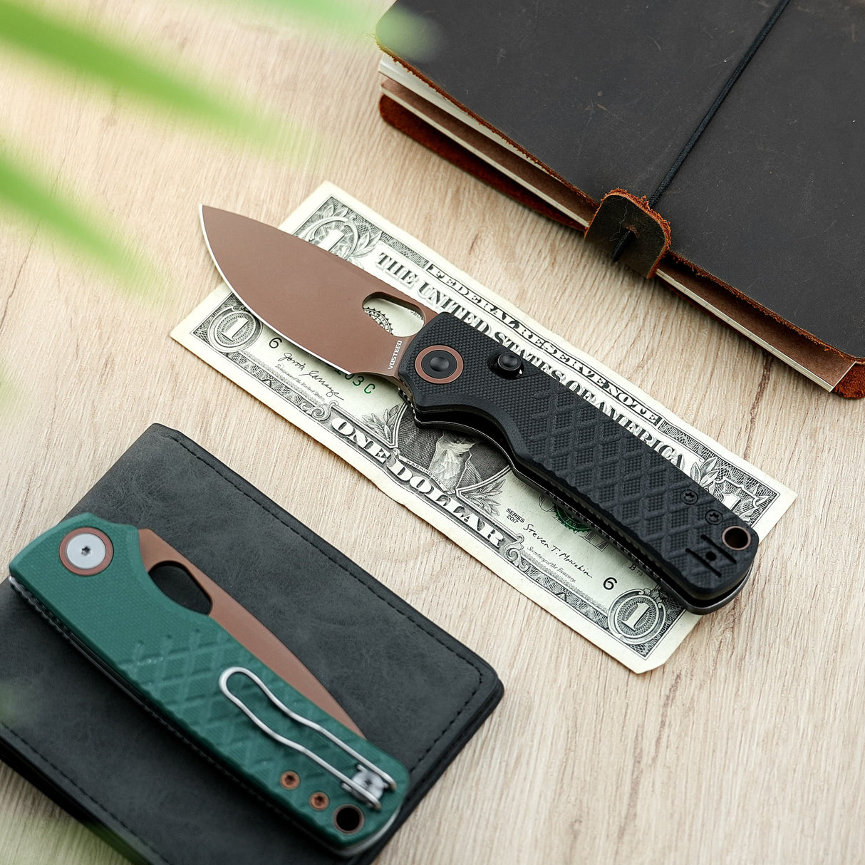 Porcupine | Black Crosshatch G10 + Copper Dune 14C28N - A2622