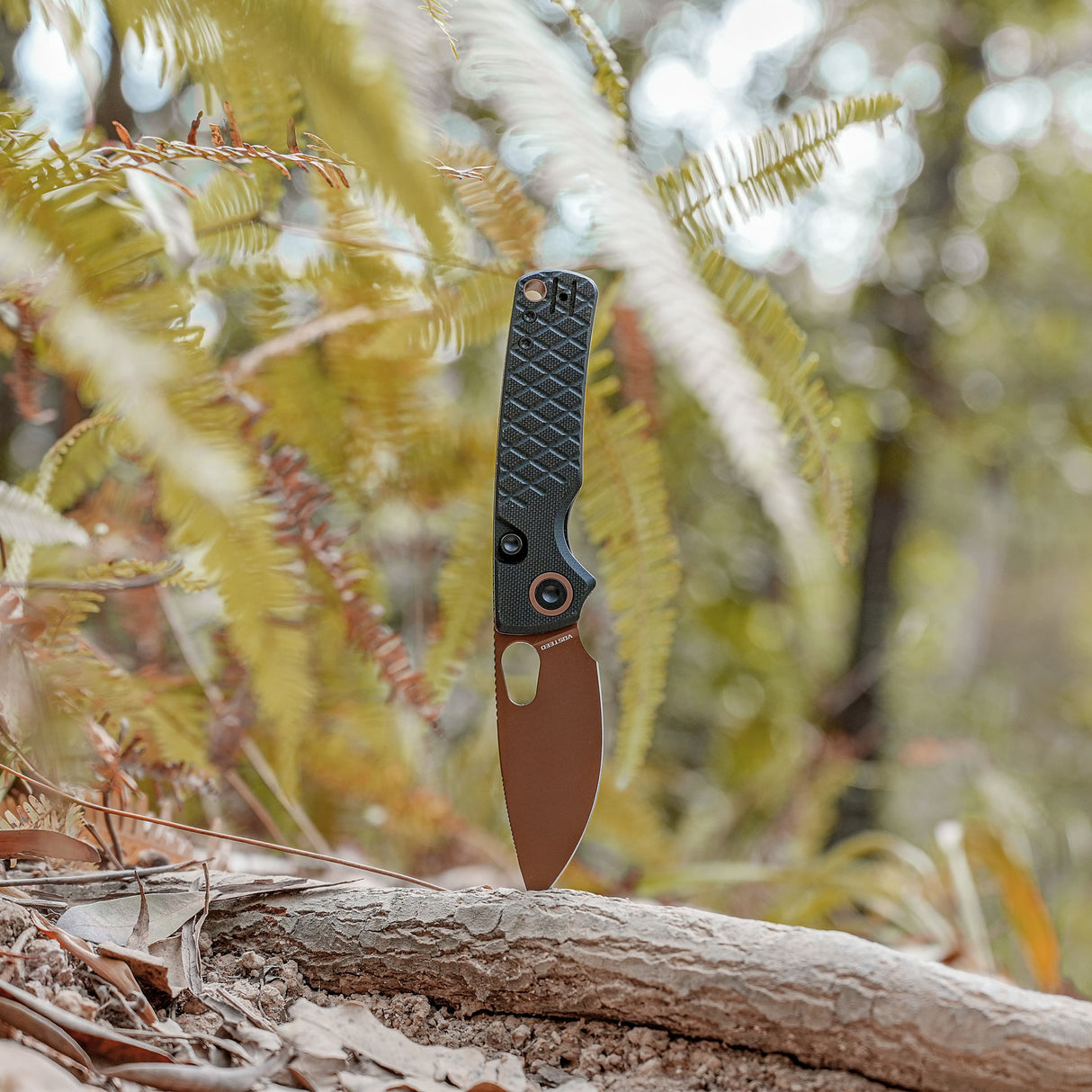 Porcupine | Black Crosshatch G10 + Copper Dune 14C28N - A2622