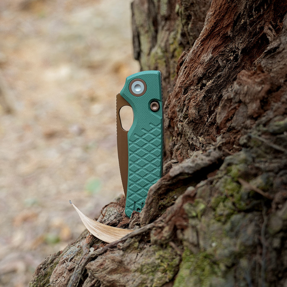 Porcupine | Green Crosshatch G10 + Copper Dune 14C28N - A2623