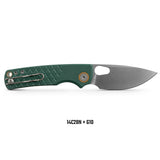 Porcupine | Green Crosshatch G10 + Stonewash 14C28N - A2624