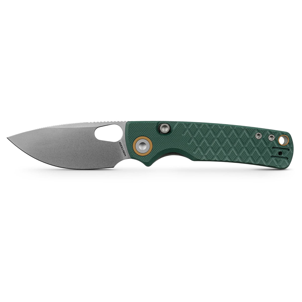 Porcupine | Green Crosshatch G10 + Stonewash 14C28N - A2624