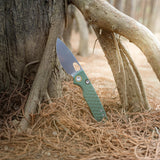 Porcupine | Green Crosshatch G10 + Stonewash 14C28N - A2624
