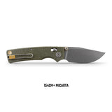 Porcupine ModSwap™ | Green Micarta + Stonewash 154CM - A3104