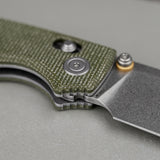 Porcupine ModSwap™ | Green Micarta + Stonewash 154CM - A3104