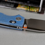 Porcupine ModSwap™ | Blue Micarta + Satin 154CM - A3105