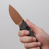 Porcupine Thumb Stud | Black Micarta + Copper Dune 14C28N - A2610
