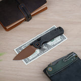 Porcupine Thumb Stud | Black Micarta + Copper Dune 14C28N - A2610