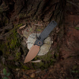 Porcupine Thumb Stud | Black Micarta + Copper Dune 14C28N - A2610