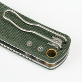 Porcupine Thumb Stud | Green Micarta + Stonewash 14C28N - A2611