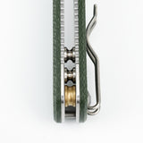 Porcupine Thumb Stud | Green Micarta + Stonewash 14C28N - A2611