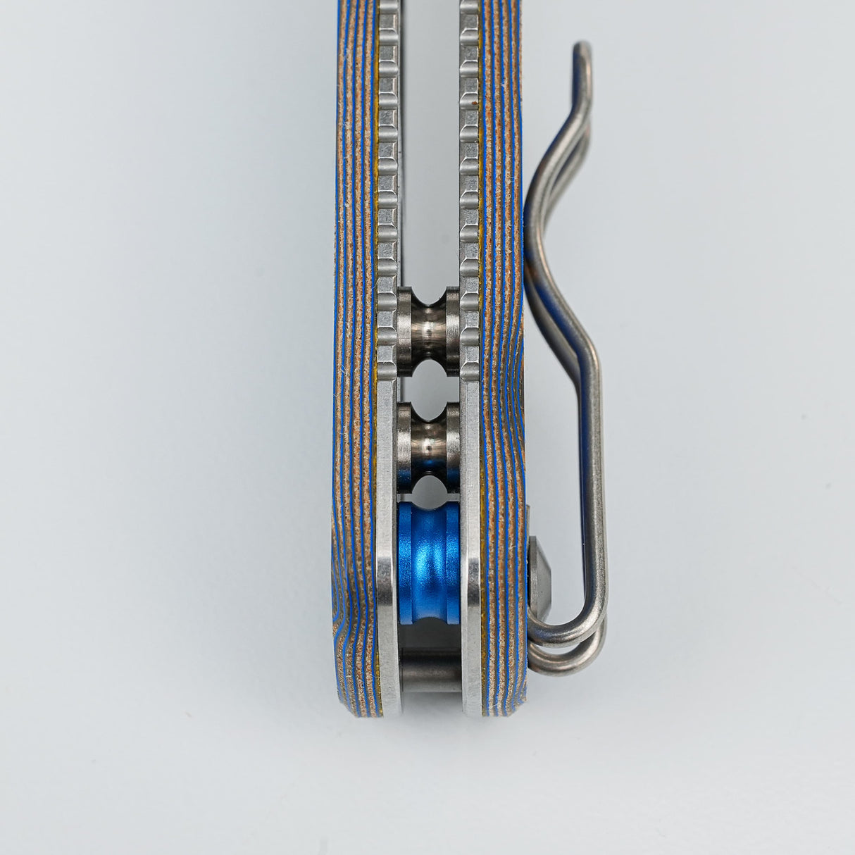 Porcupine Thumb Stud | Blue Ocean Micarta + Satin 14C28N - A2614