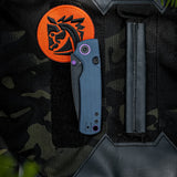 Porcupine Thumb Stud | Blue G10 + Blackwash 14C28N - A2627