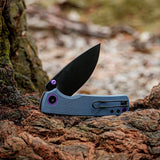 Porcupine Thumb Stud | Blue G10 + Blackwash 14C28N - A2627