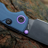 Porcupine Thumb Stud | Blue G10 + Blackwash 14C28N - A2627