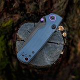 Porcupine Thumb Stud | Blue G10 + Blackwash 14C28N - A2627