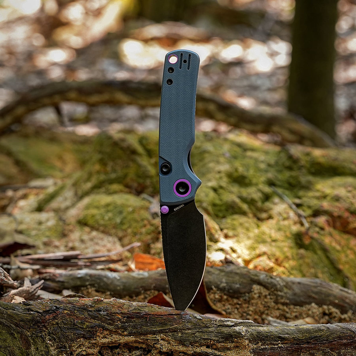 Porcupine Thumb Stud | Blue G10 + Blackwash 14C28N - A2627